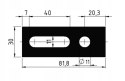 Adapter montażowy 30x5mm nierdzewny M10