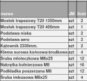 Konstrukcja balastowa pozioma 15 stopni