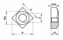M8 Nakrętka kwadratowa nierdzewna 100 SZT