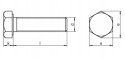 Śruba sześciokątna nierdzewna M8x20 10szt A2